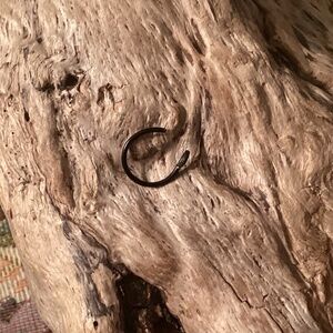 Fake Black Lip / Ear Cuff Ring Handmade